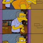Moe throws Barney