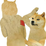 Angry doge Beating another doge