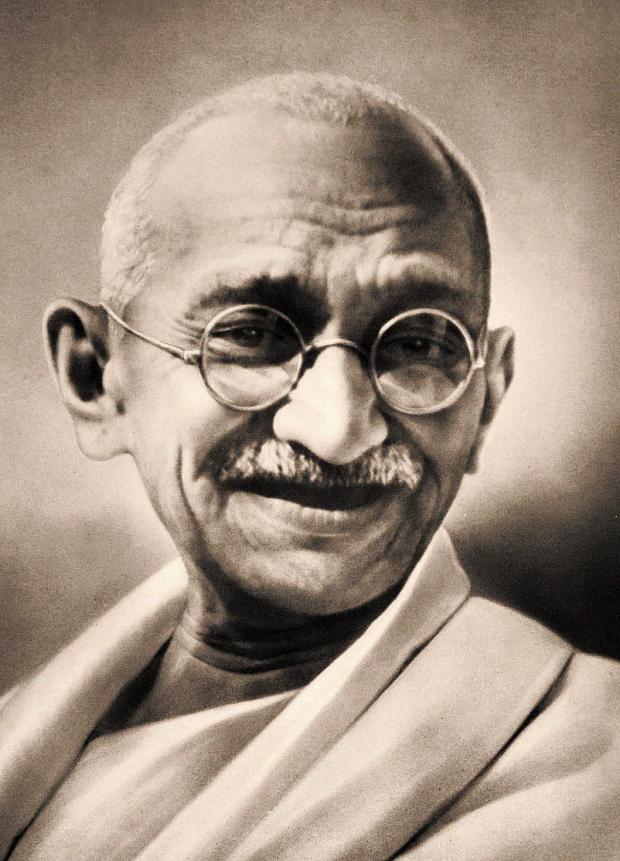 Gandhi Posing
