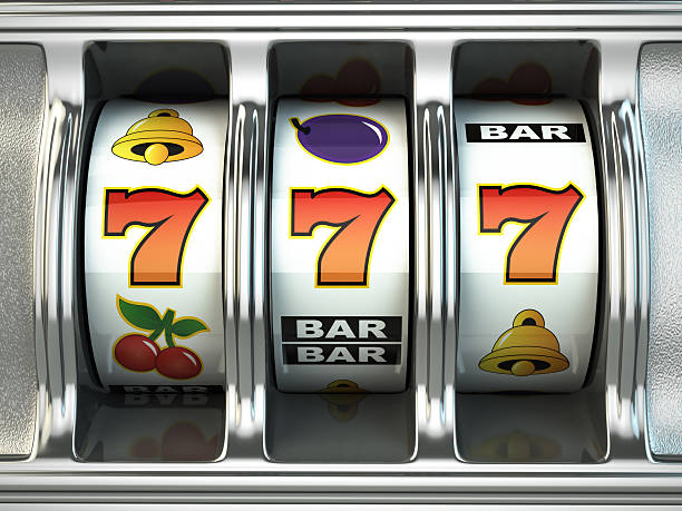 Slot Machine Showing 777