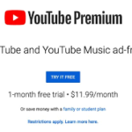 YouTube Premium Argentina Screen